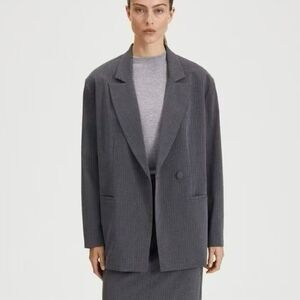 Stylein Burano Blazer In Grey Pinstripe